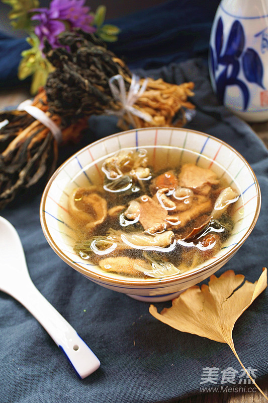 罗汉果菜干汤成品图