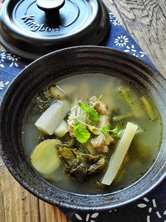 砂锅炖酸萝卜老鸭汤的做法
