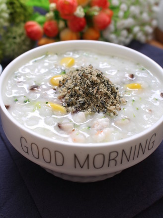 宝宝辅食食谱  玉米西兰花虾粥的做法