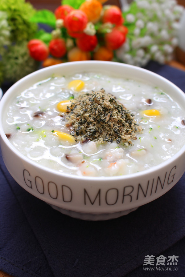 宝宝辅食食谱  玉米西兰花虾粥的步骤