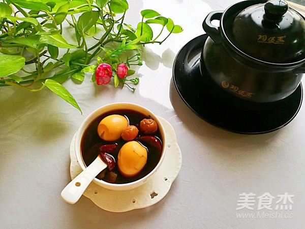 红枣桂圆煮鸡蛋甜汤成品图