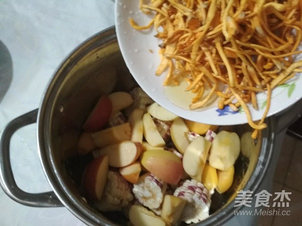 虫草花糥玉米汤的步骤