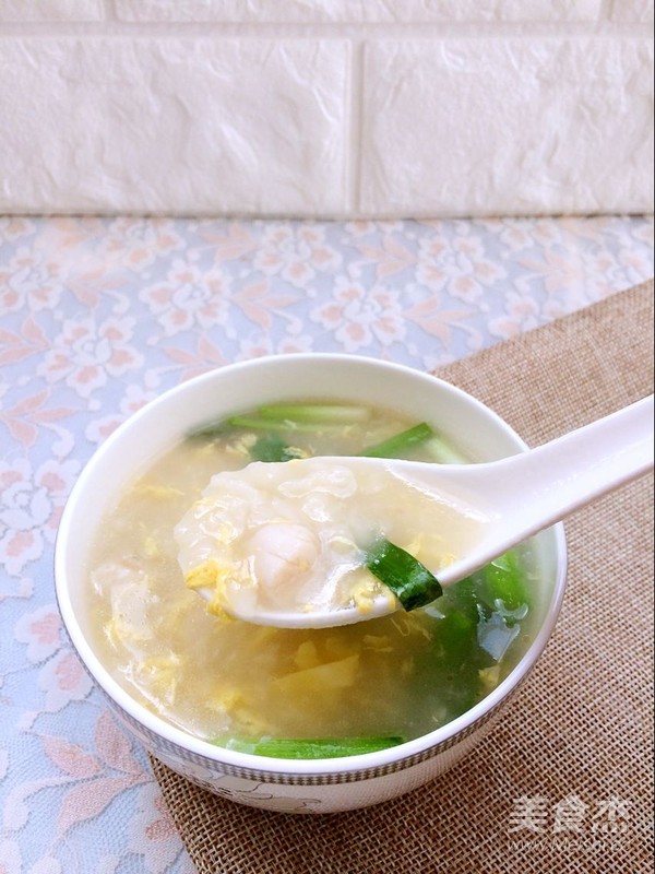 海鲜疙瘩汤成品图