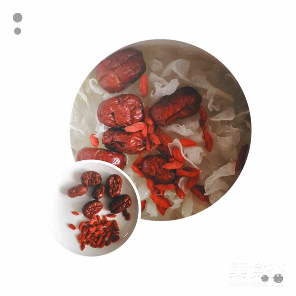 银耳红枣枸杞羹的步骤