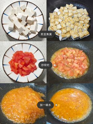 豆腐敲下饭的做法❗低脂美味的茄汁焖豆腐的做法 步骤1