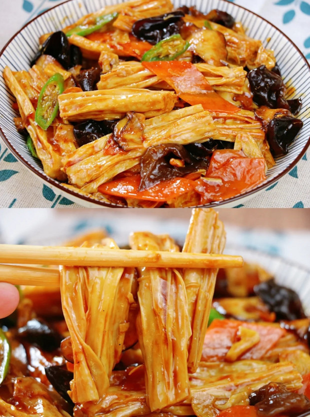 比肉香百倍的香菇烧腐竹，简单好吃又营养的做法