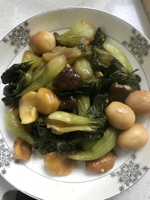 香菇栗子炖菜的做法 步骤6