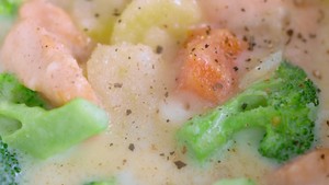 三文鱼奶油炖菜+芝士焗饭【曼食慢语】的做法 步骤15