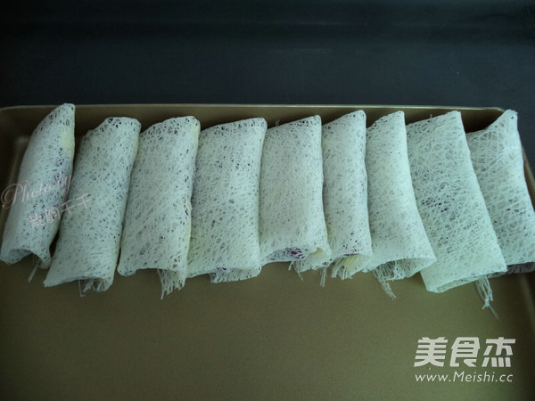 广东紫薯米网卷的步骤