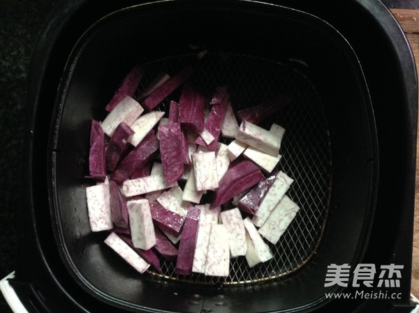 双色拔丝的步骤
