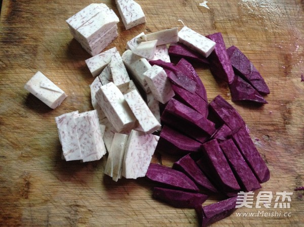 双色拔丝的步骤