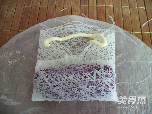 广东紫薯米网卷的步骤