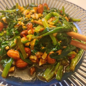 凉菜零食：老醋菠菜花生米的做法 步骤7