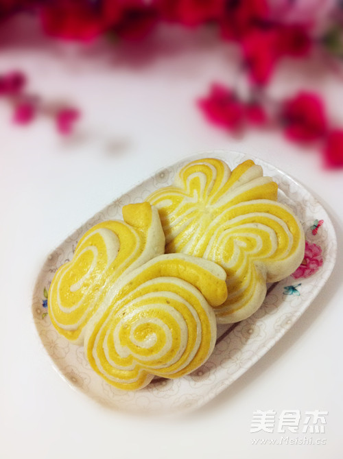 山东馒头之枸杞蝴蝶卷成品图