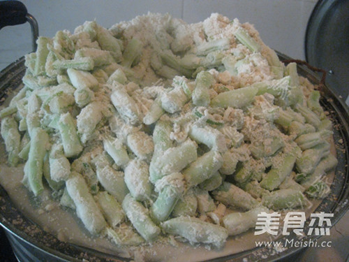 豆角蒸菜的步骤