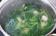 小白菜丸子汤的做法 步骤12