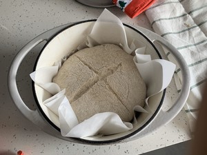 外脆内软不用揉面的乡村面包的做法 步骤10