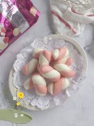 粉粉的棉花糖馒头